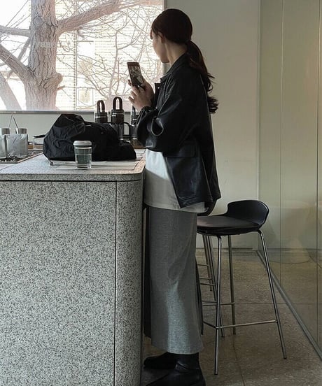 eco leather over blouson