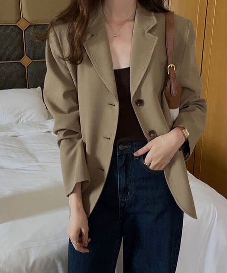 basic tailored jacket/2color