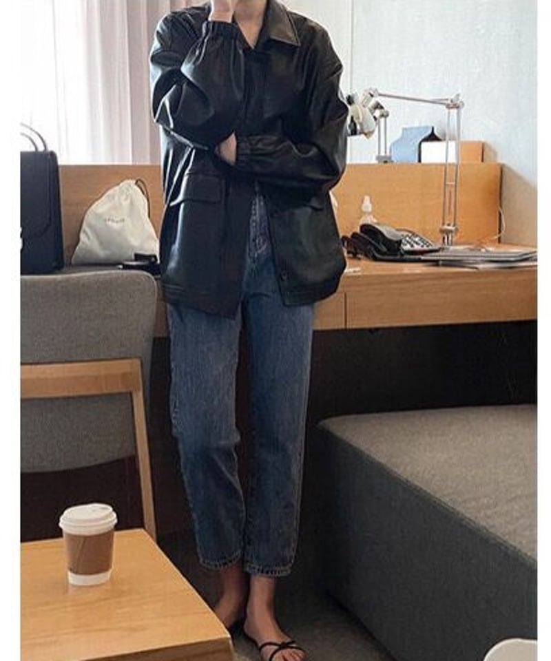 eco leather over blouson | as.style