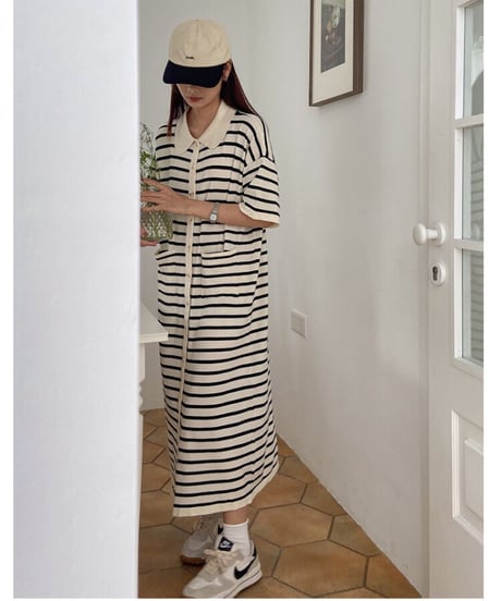 border long one-piece/2color