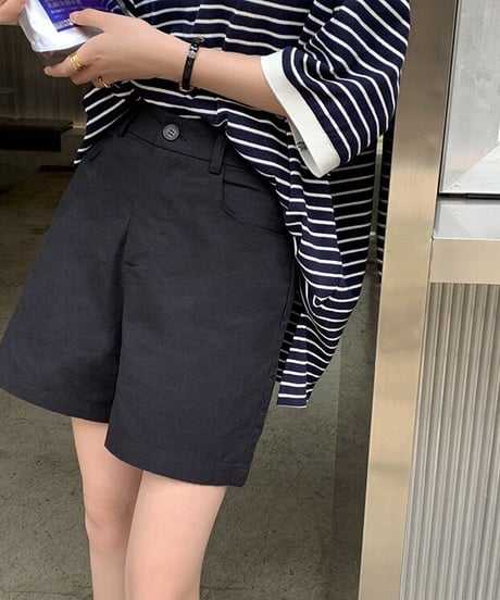 [OUTLET]high-waist short pants/2color