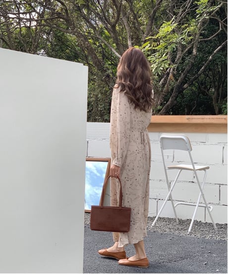 art line V neck one-piece/3color