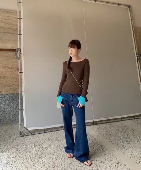 bi-color simple knit/2color(ネコポス)