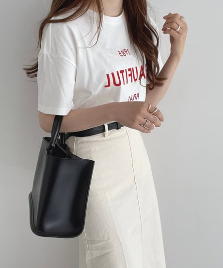 back slit skirt/2color