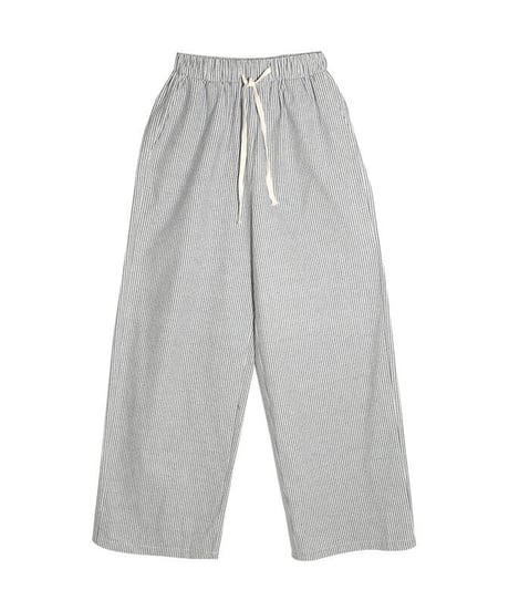 cotton linen stripe pant/2color