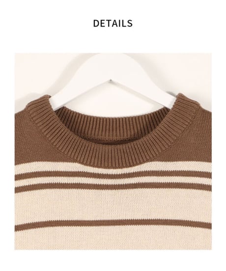random border knit vest/2color