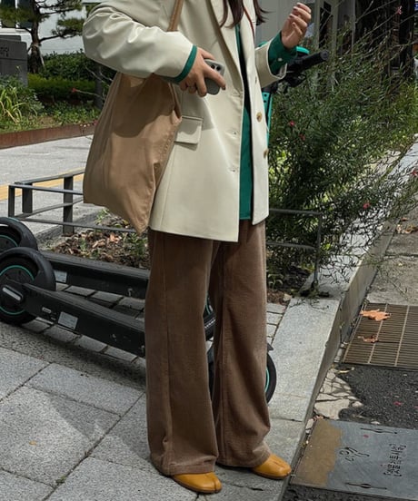 corduroy straight pants/4color