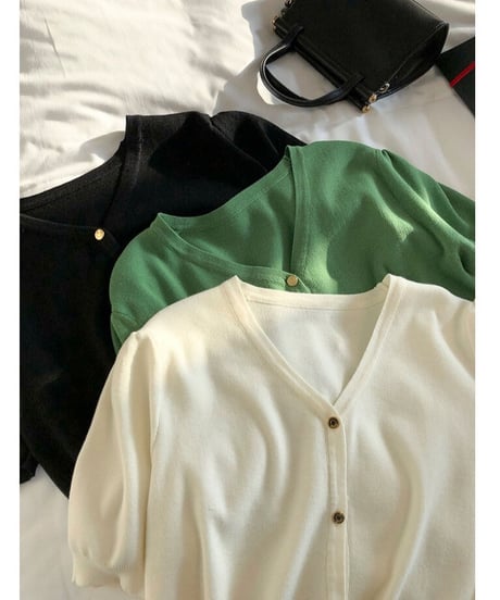 summer knit classical cardigan/5color