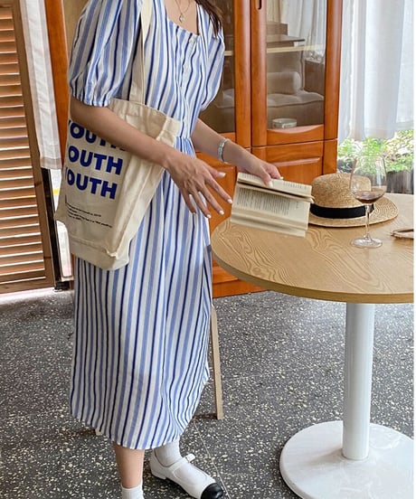 [OUTLET]random stripe OP/2color