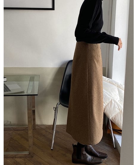 front button skirt/2color