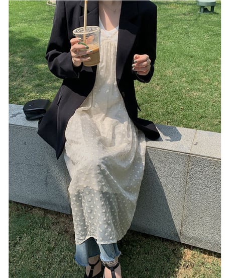 dot see-through dress