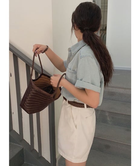 light denim shirt (half sleeve)