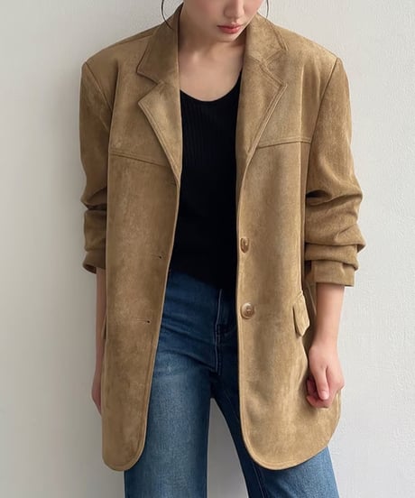 suède tailored jacket