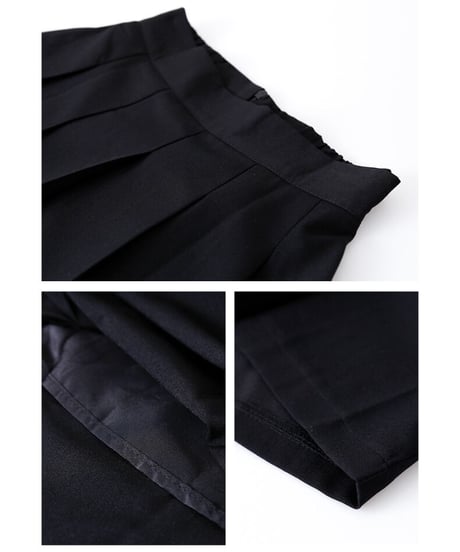 front box pleats skirt/2color