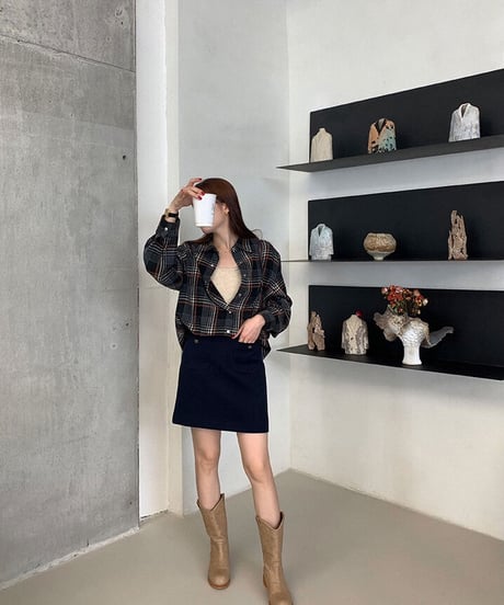 check flannel shirt/2color