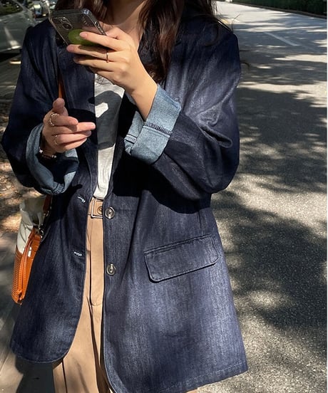 [OUTLET]denim tailored jacket