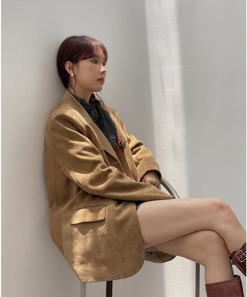 suède tailored jacket | as.style