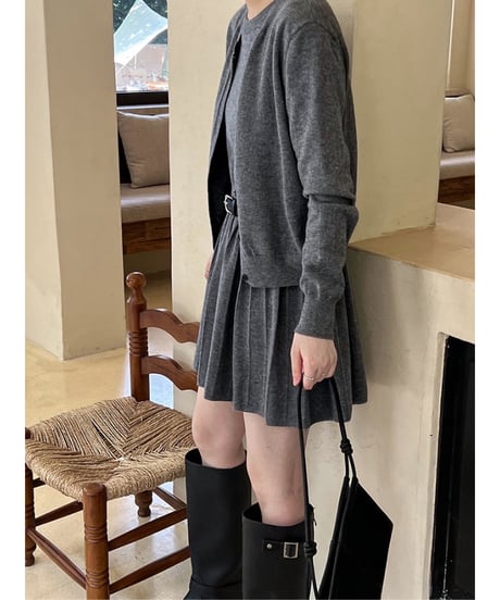 set up knit mini OP/2color