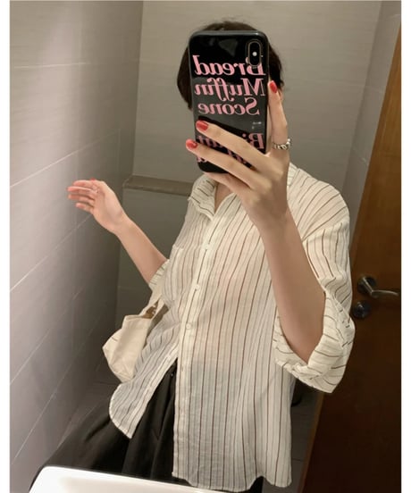 sheer stripe shirt/3color(ネコポス)