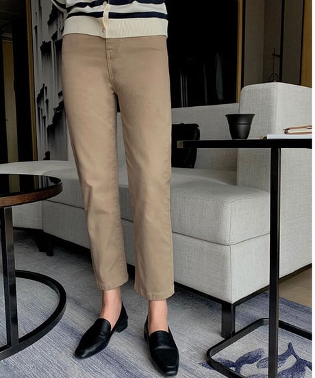 cropped color slim denim/3color