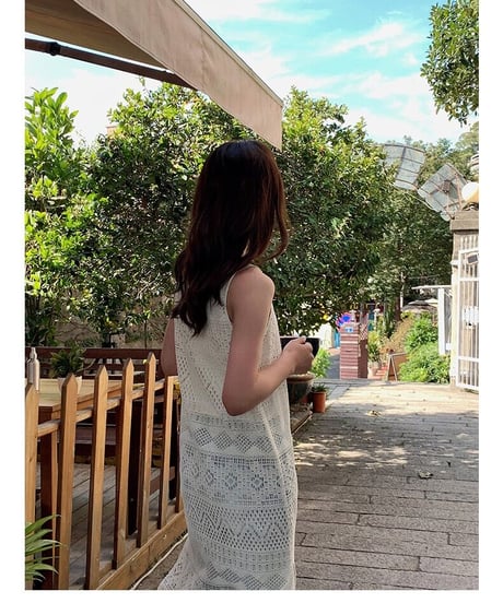 【期間限定】lace long tank top dress/2color（ネコポス）