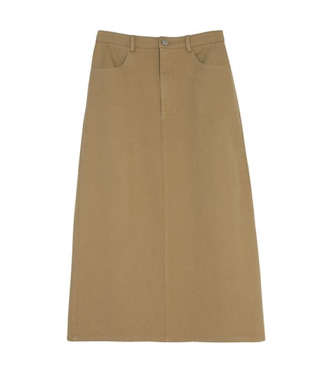 [OUTLET]A line color denim skirt/2color