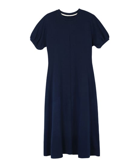 puff sleeve simple dress/3color