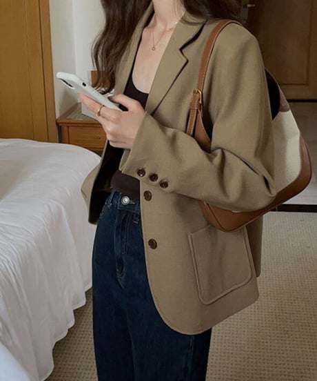 basic tailored jacket/2color
