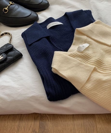 skipper knit shirt(half sleeve)/4color