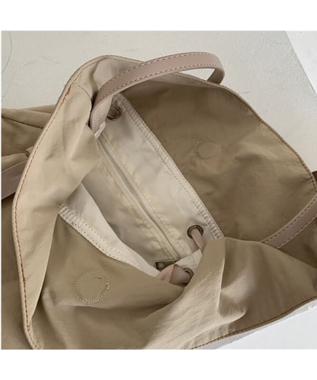 ribbon nylon tote bag/2color(ネコポス)