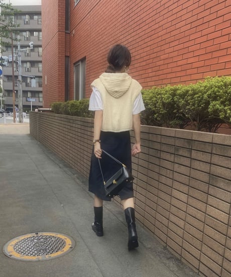 [OUTLET]hoodie knit vest/3color