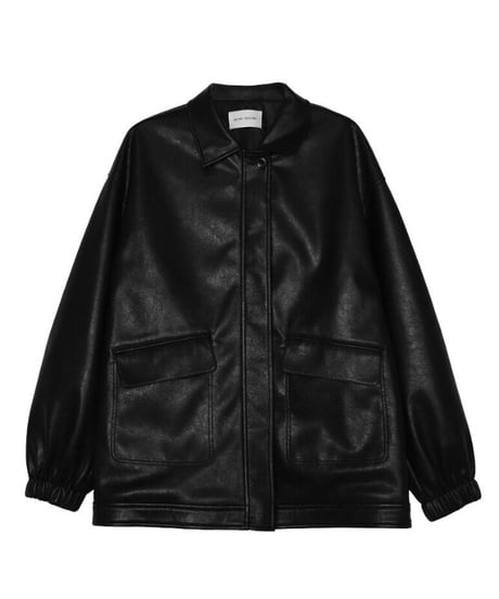 eco leather over blouson