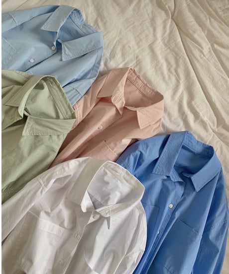 [OUTLET]double pocket color shirt/5color