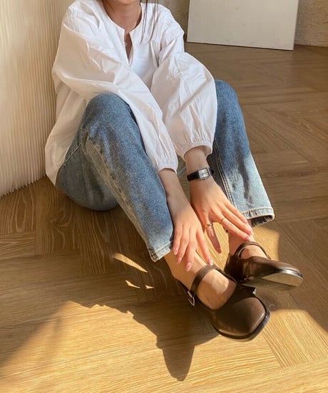 strap flat pumps/3color
