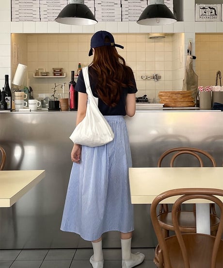 stripe marin skirt/2color