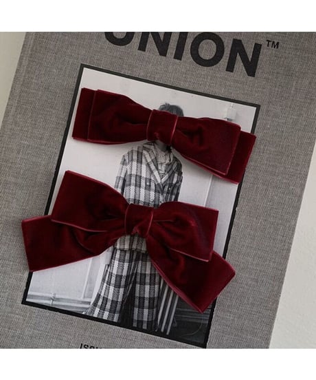 ribbon hair clip/2color(ネコポス)
