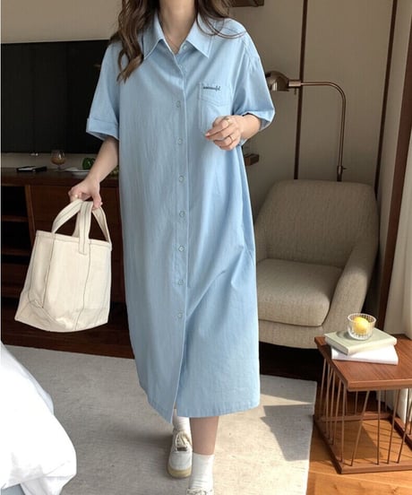 light denim shirt OP(half sleeve)
