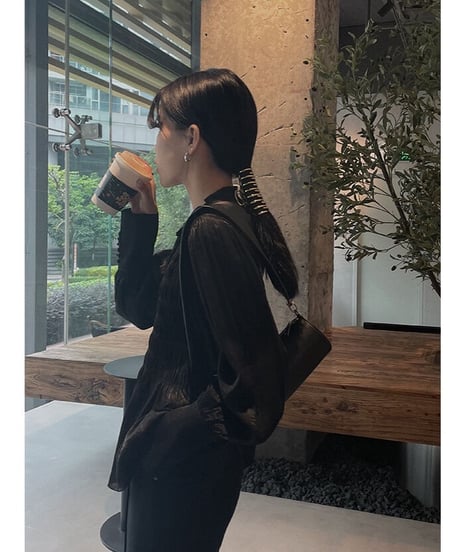 gather long cuffs blouse/3color