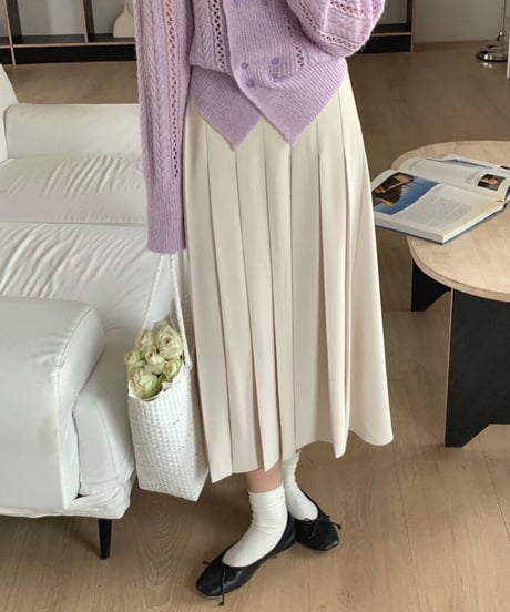 box pleats skirt/2color