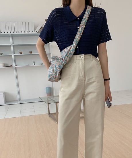 sheer border shirt/2color