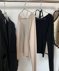 neck ribbon tops/2color(ネコポス)
