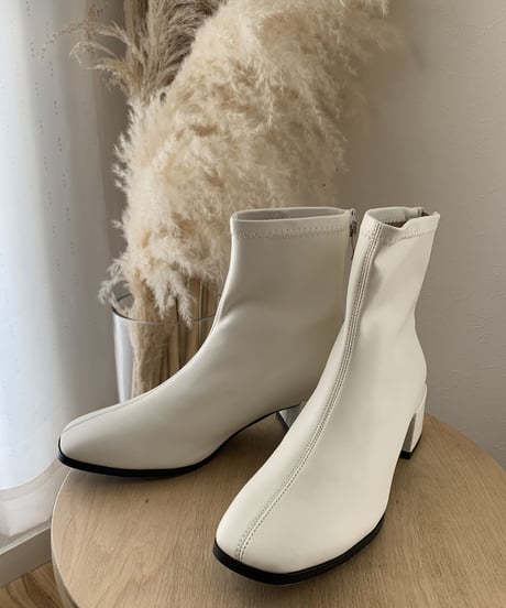 [OUTLET]eco leather short boots/3color