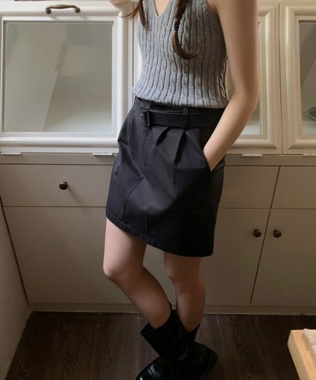 waist belt box skirt/2color(ネコポス)
