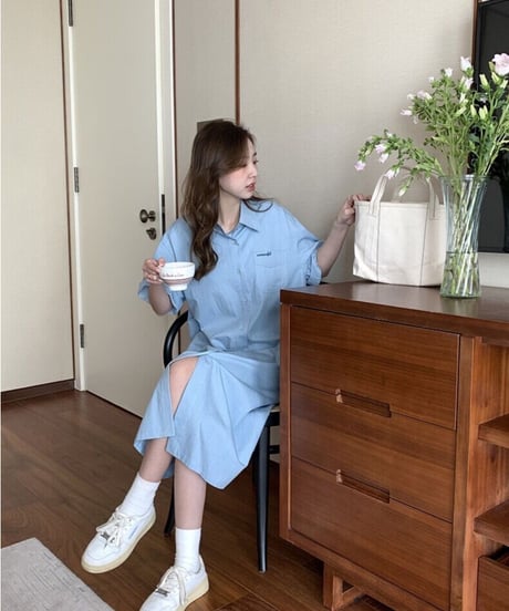 light denim shirt OP(half sleeve)