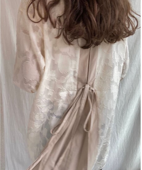 2way sheer jacquard shirt/2color