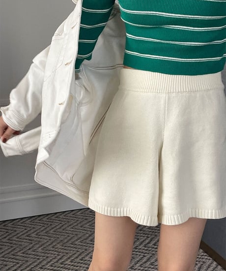 knit short pants/3color