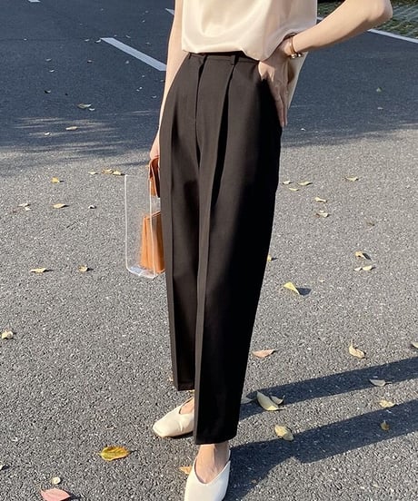 [OUTLET]cropped slacks/2color