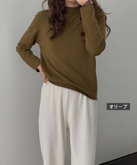 mock neck color knit/11color