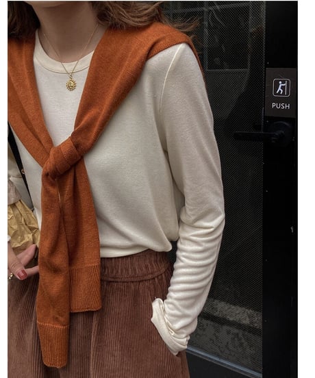 [OUTLET]color crew neck tops/6color