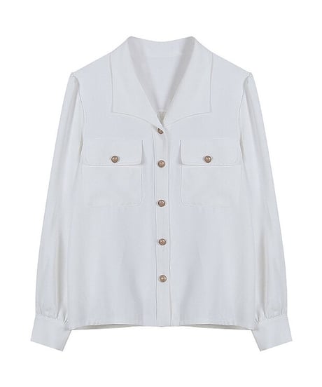 open collar classic shirt/2color
